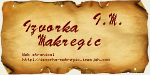 Izvorka Makregić vizit kartica